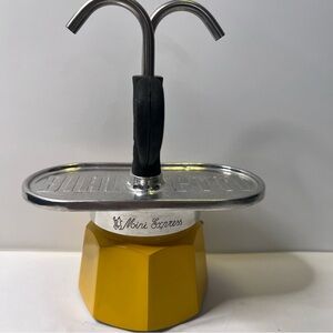 Bialetti Mini Express Yellow 2-Cup Coffee Maker New without box